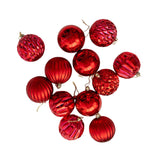 12x Christmas Ball Ornaments Christmas Decorations Crafts Decorative Baubles Red