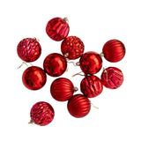 12x Christmas Ball Ornaments Christmas Decorations Crafts Decorative Baubles Red