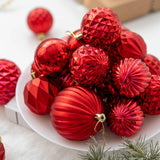 12x Christmas Ball Ornaments Christmas Decorations Crafts Decorative Baubles Red