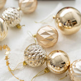 12x Christmas Ball Ornaments Christmas Decorations Crafts Decorative Baubles Champagne