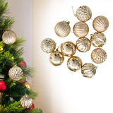 12x Christmas Ball Ornaments Christmas Decorations Crafts Decorative Baubles Champagne