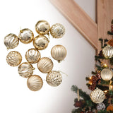 12x Christmas Ball Ornaments Christmas Decorations Crafts Decorative Baubles Champagne