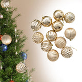 12x Christmas Ball Ornaments Christmas Decorations Crafts Decorative Baubles Champagne