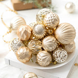 12x Christmas Ball Ornaments Christmas Decorations Crafts Decorative Baubles Champagne