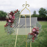 2Pcs Artificial Flower Swag Rustic Silk Flowers for Reception Decor Ornament