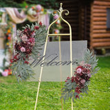 2Pcs Artificial Flower Swag Rustic Silk Flowers for Reception Decor Ornament