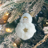 Christmas Tree Hanging Ornament Portable Lightweight Plush Doll Xmas Pendant White