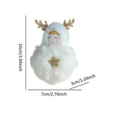 Christmas Tree Hanging Ornament Portable Lightweight Plush Doll Xmas Pendant White