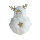 Christmas Tree Hanging Ornament Portable Lightweight Plush Doll Xmas Pendant White