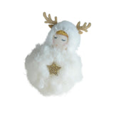 Christmas Tree Hanging Ornament Portable Lightweight Plush Doll Xmas Pendant White