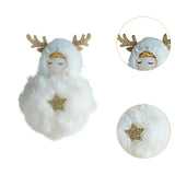 Christmas Tree Hanging Ornament Portable Lightweight Plush Doll Xmas Pendant White