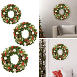 Christmas Wreath Front Door Wreath Winter Wreath for Festival Farmhouse Xmas 30cm