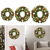 Christmas Wreath Front Door Wreath Winter Wreath for Festival Farmhouse Xmas 30cm