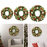 Christmas Wreath Front Door Wreath Winter Wreath for Festival Farmhouse Xmas 30cm