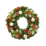 Christmas Wreath Front Door Wreath Winter Wreath for Festival Farmhouse Xmas 30cm