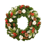 Christmas Wreath Front Door Wreath Winter Wreath for Festival Farmhouse Xmas 30cm