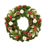 Christmas Wreath Front Door Wreath Winter Wreath for Festival Farmhouse Xmas 30cm