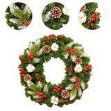 Christmas Wreath Front Door Wreath Winter Wreath for Festival Farmhouse Xmas 30cm