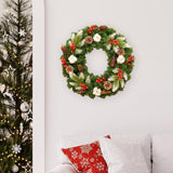 Christmas Wreath Front Door Wreath Winter Wreath for Festival Farmhouse Xmas 30cm