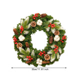 Christmas Wreath Front Door Wreath Winter Wreath for Festival Farmhouse Xmas 30cm