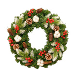 Christmas Wreath Front Door Wreath Winter Wreath for Festival Farmhouse Xmas 40cm