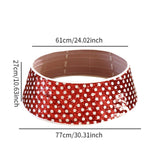 Maxbell Red Christmas Tree Collar Handmade Decor for Indoor Party Favors Winter