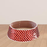 Maxbell Red Christmas Tree Collar Handmade Decor for Indoor Party Favors Winter