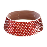 Maxbell Red Christmas Tree Collar Handmade Decor for Indoor Party Favors Winter