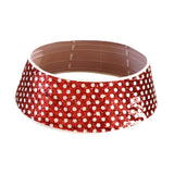 Maxbell Red Christmas Tree Collar Handmade Decor for Indoor Party Favors Winter