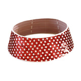 Maxbell Red Christmas Tree Collar Handmade Decor for Indoor Party Favors Winter