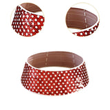 Maxbell Red Christmas Tree Collar Handmade Decor for Indoor Party Favors Winter