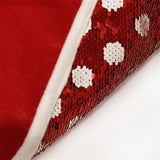 Maxbell Red Christmas Tree Collar Handmade Decor for Indoor Party Favors Winter