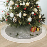 Christmas Tree Skirt 48 inch DIY Tree Mat for Party Favors Holiday Farmhouse