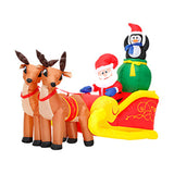 Christmas Inflatable Inflatable Santa Claus on Sleigh for Backyard Home Yard