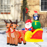 Christmas Inflatable Inflatable Santa Claus on Sleigh for Backyard Home Yard