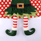 Christmas Tree Skirt Elf Leg Christmas Tree Collar for Indoor Office Bedroom