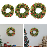 Christmas Wreath Front Door Wreath Artificial Flower Wreath for Wall Holiday 30cm