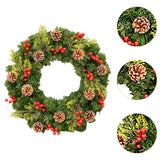 Christmas Wreath Front Door Wreath Artificial Flower Wreath for Wall Holiday 30cm