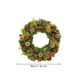 Christmas Wreath Front Door Wreath Artificial Flower Wreath for Wall Holiday 30cm