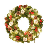 Christmas Wreath with Lights Artificial Wreath for Front Door Wedding Garden 30cm