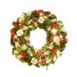 Christmas Wreath with Lights Artificial Wreath for Front Door Wedding Garden 30cm