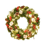 Christmas Wreath with Lights Artificial Wreath for Front Door Wedding Garden 30cm