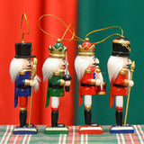 4x Nutcracker Statue Wood Nutcracker Sculpture for Xmas Home Decoration Desk