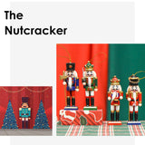 4x Nutcracker Statue Wood Nutcracker Sculpture for Xmas Home Decoration Desk