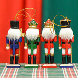 4x Nutcracker Statue Wood Nutcracker Sculpture for Xmas Home Decoration Desk