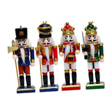 4x Nutcracker Statue Wood Nutcracker Sculpture for Xmas Home Decoration Desk