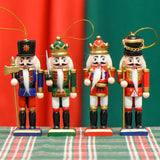 4x Nutcracker Statue Wood Nutcracker Sculpture for Xmas Home Decoration Desk