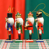 4x Nutcracker Statue Wood Nutcracker Sculpture for Xmas Home Decoration Desk