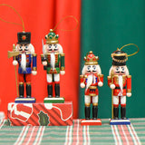 4x Nutcracker Statue Wood Nutcracker Sculpture for Xmas Home Decoration Desk