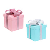 Christmas Gift Boxes Decorative Ornaments for Thanksgiving New Year Weddings Pink